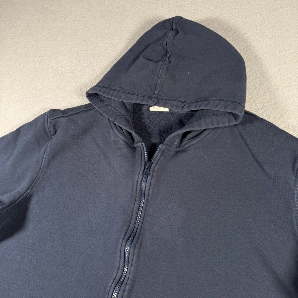 Pact Navy Blue 100% Organic Cotton Full Zip Hoodie XXL Sustainable Loungewear